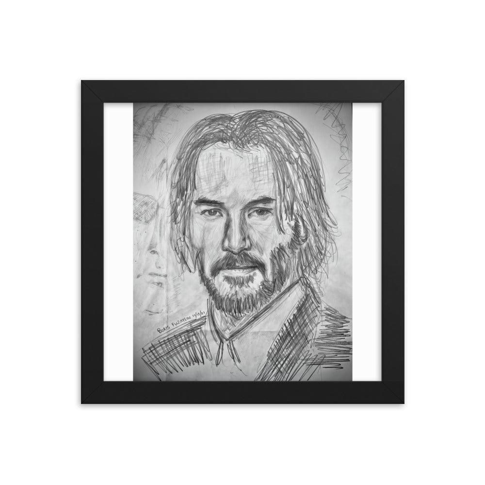 Framed Poster of Keanu Reeves