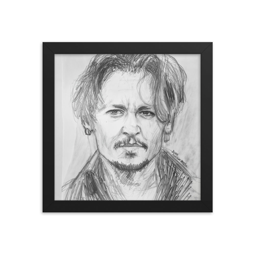 Framed Poster of Johnny Depp