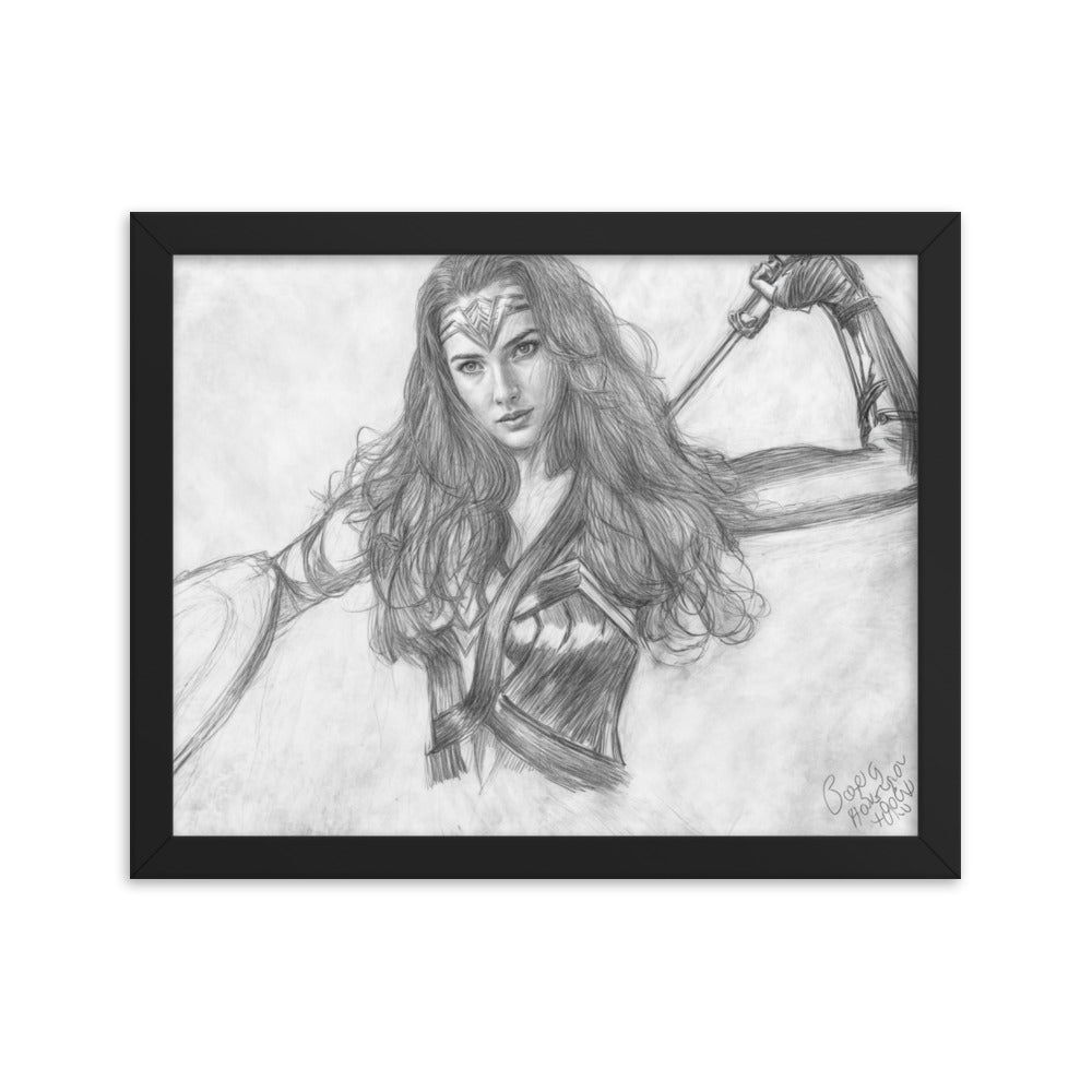 Framed poster Gal Gadot as Wonder Woman