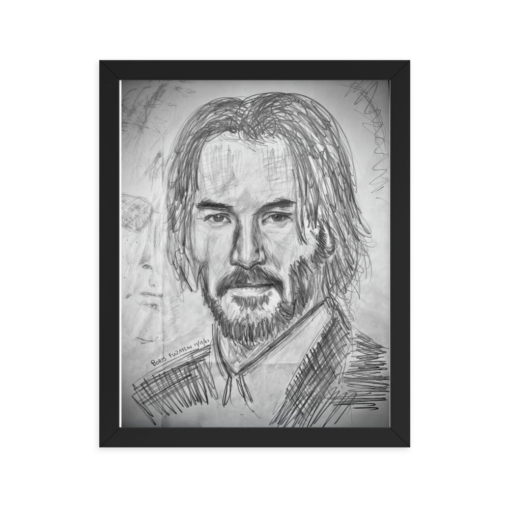 Framed Poster of Keanu Reeves