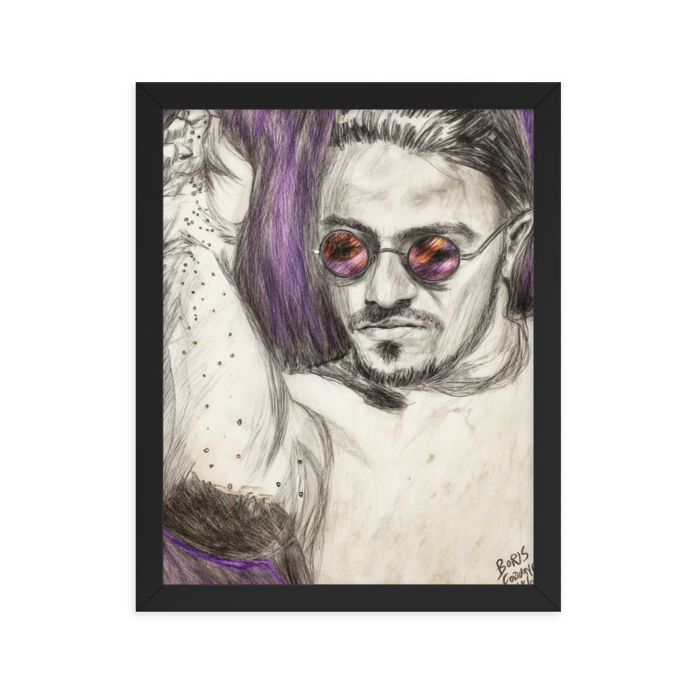 Framed Poster of Salt Bae