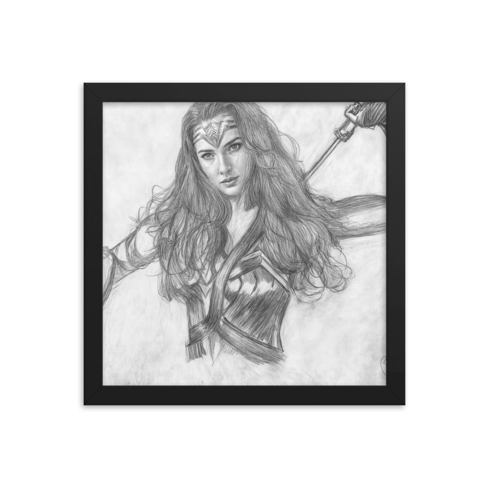 Framed poster Gal Gadot as Wonder Woman