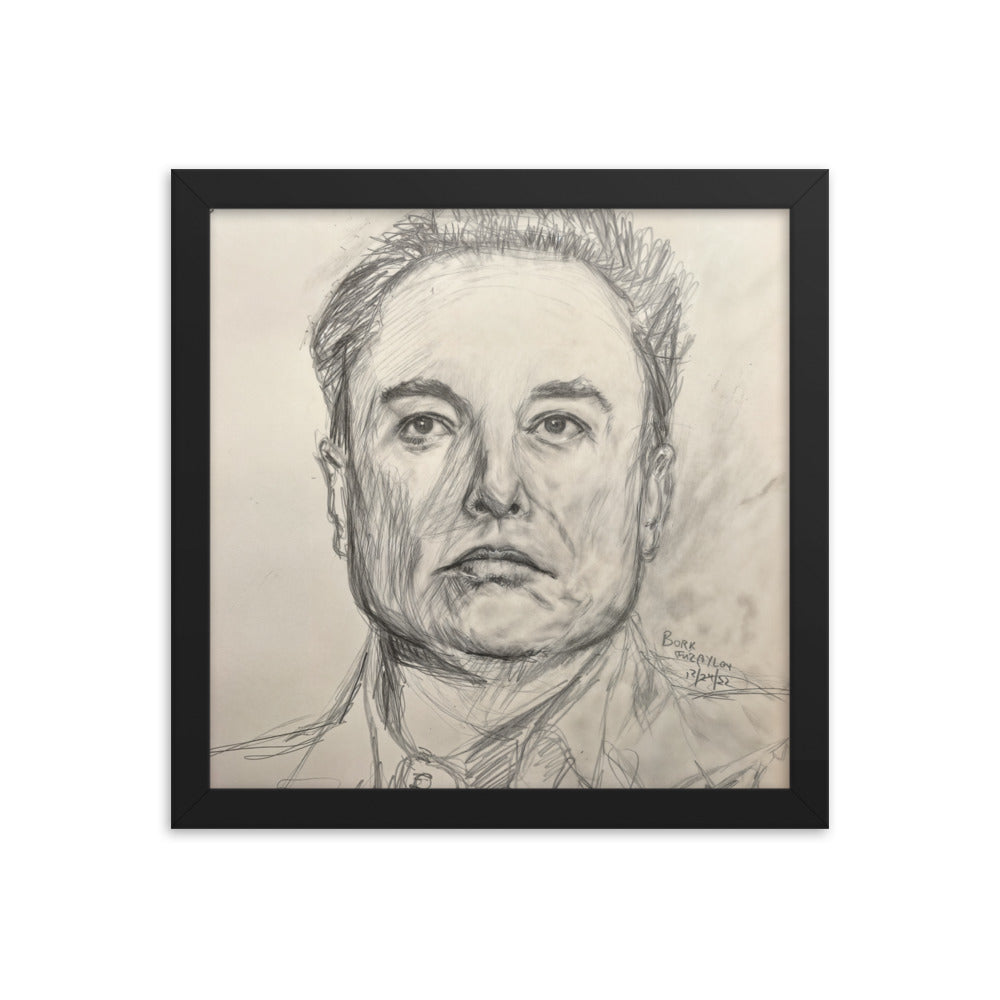 Framed Poster of Elon Musk