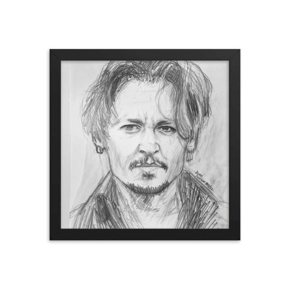 Framed Poster of Johnny Depp