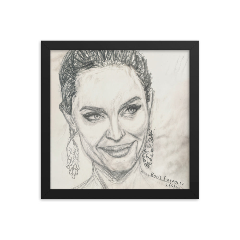 Framed Poster of Angelina Jolie