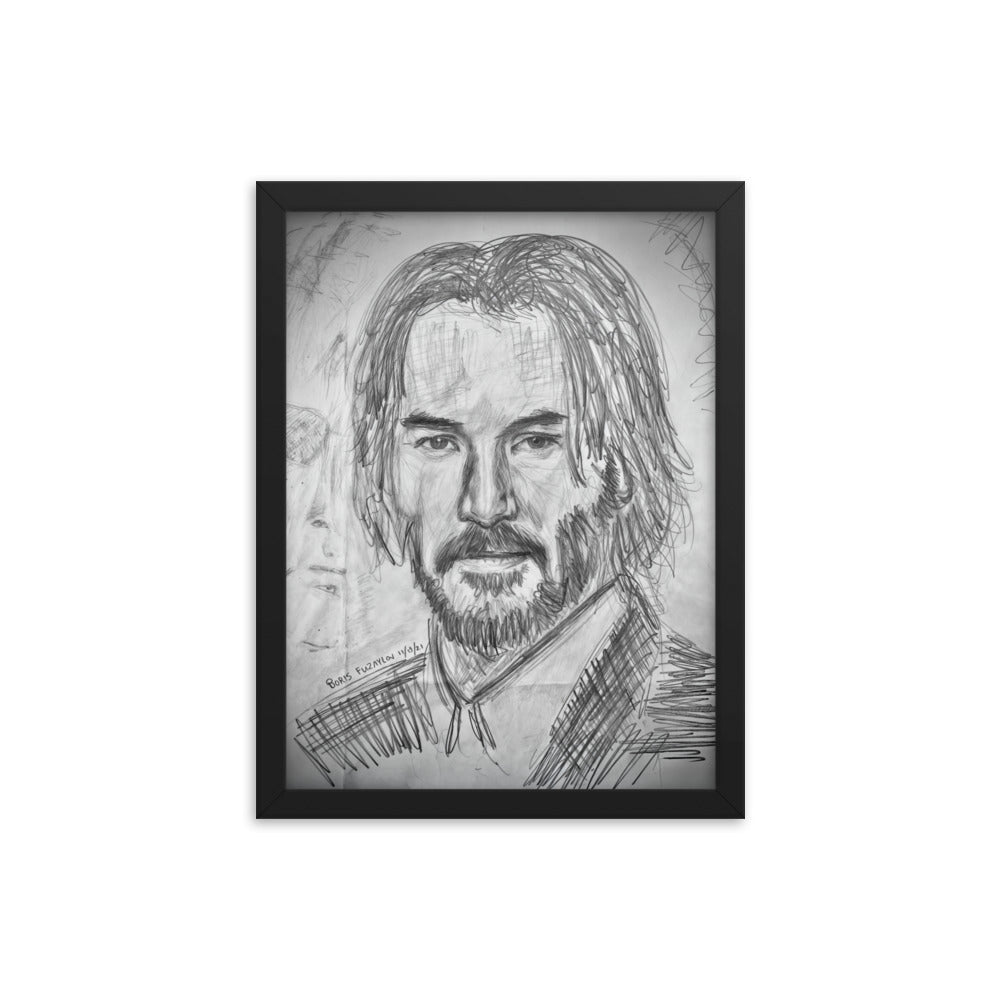 Framed Poster of Keanu Reeves