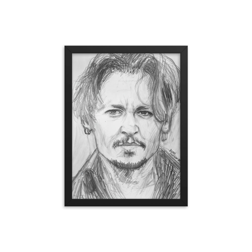 Framed Poster of Johnny Depp