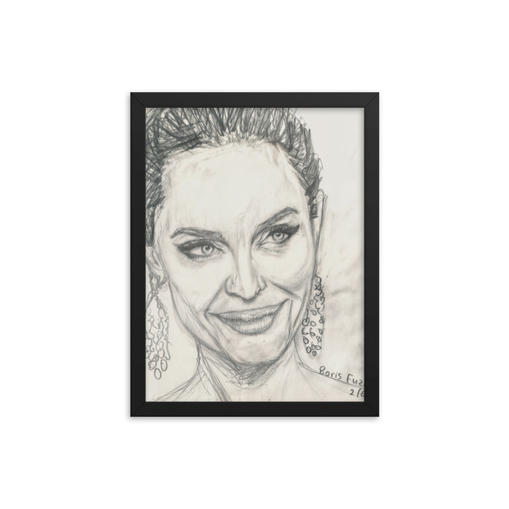 Framed Poster of Angelina Jolie