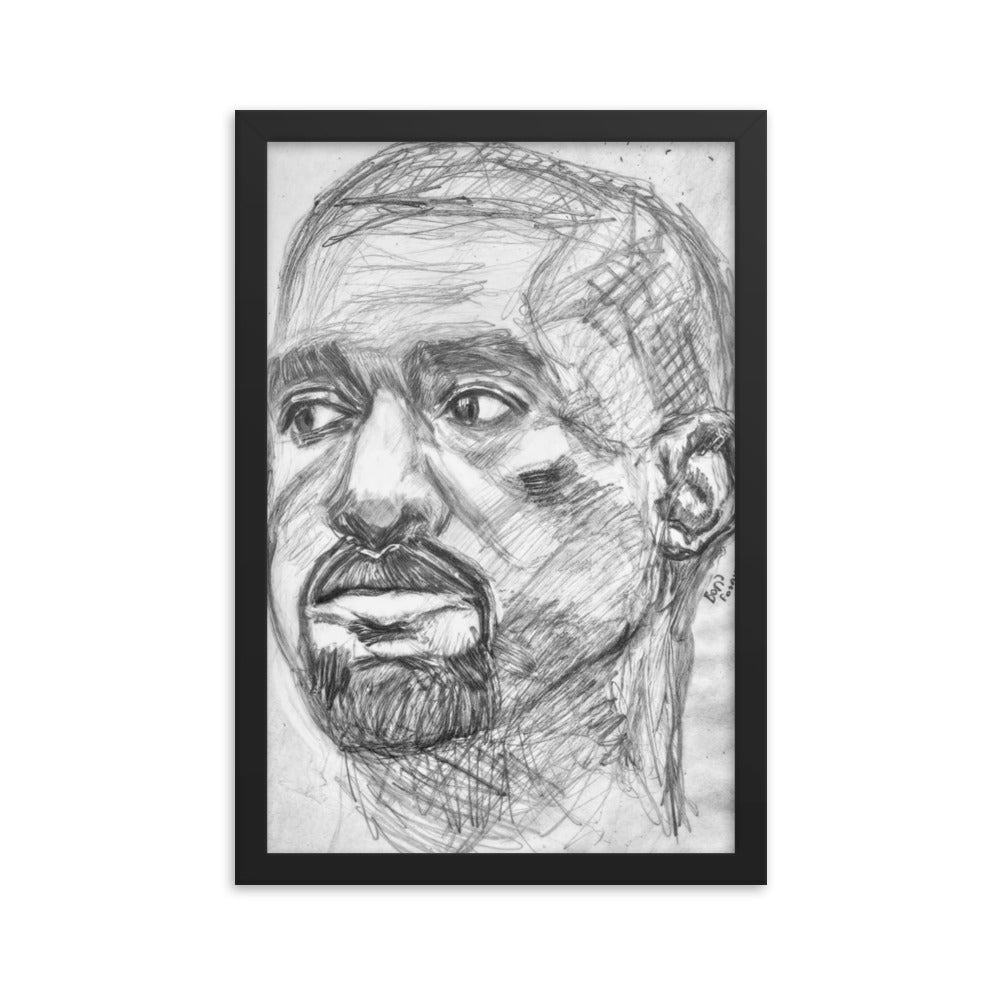 Framed Poster of Kanye West