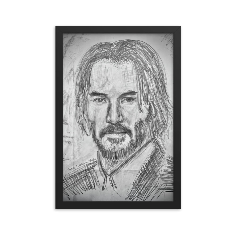 Framed Poster of Keanu Reeves