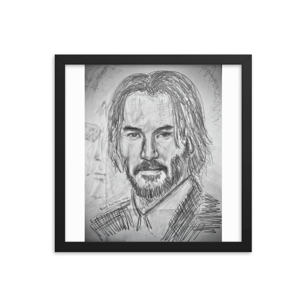 Framed Poster of Keanu Reeves