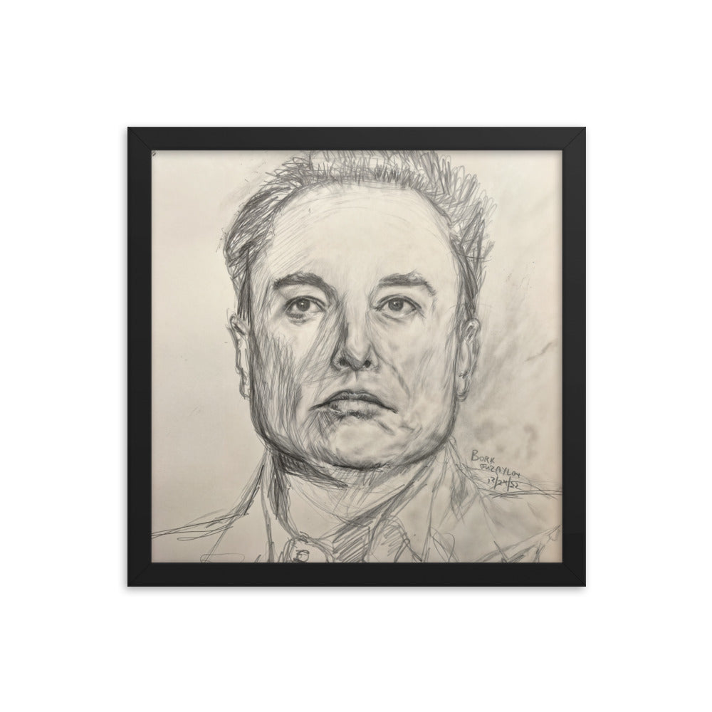 Framed Poster of Elon Musk