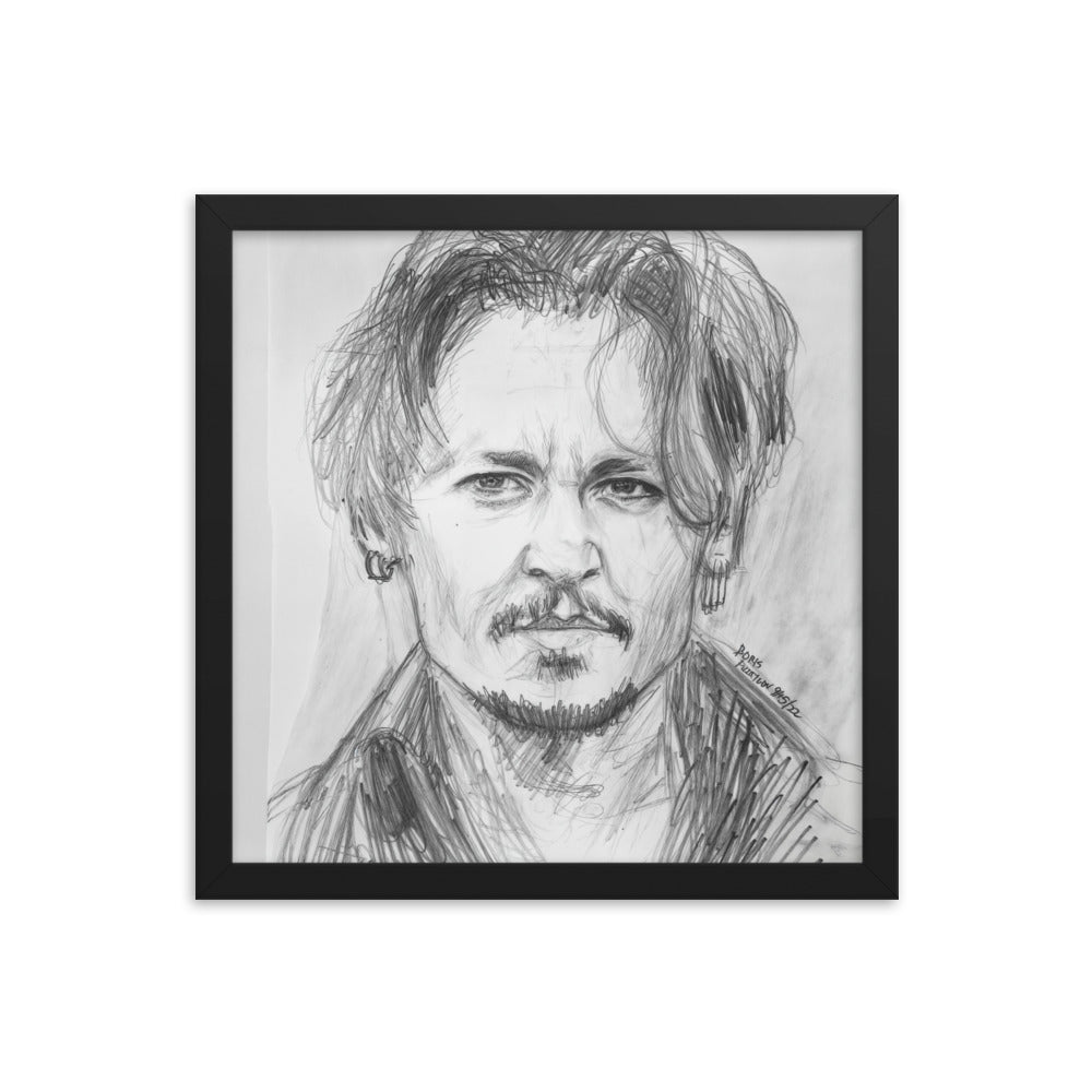 Framed Poster of Johnny Depp