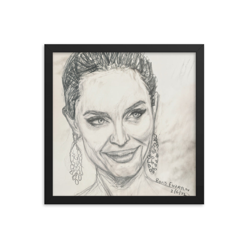 Framed Poster of Angelina Jolie