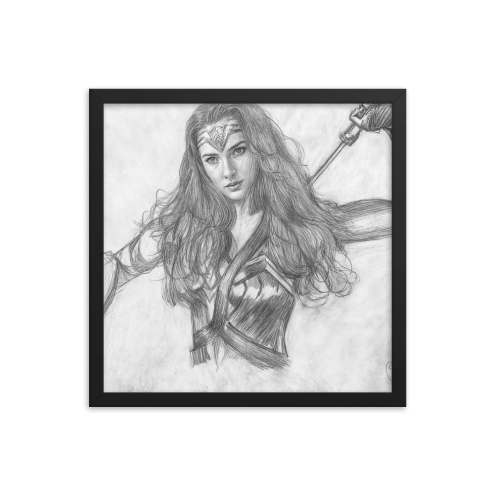 Framed poster Gal Gadot as Wonder Woman