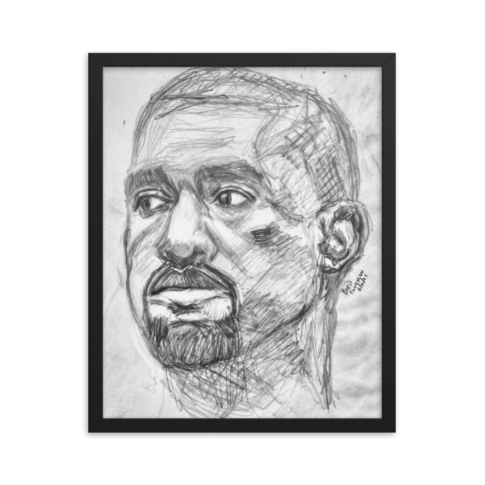 Framed Poster of Kanye West