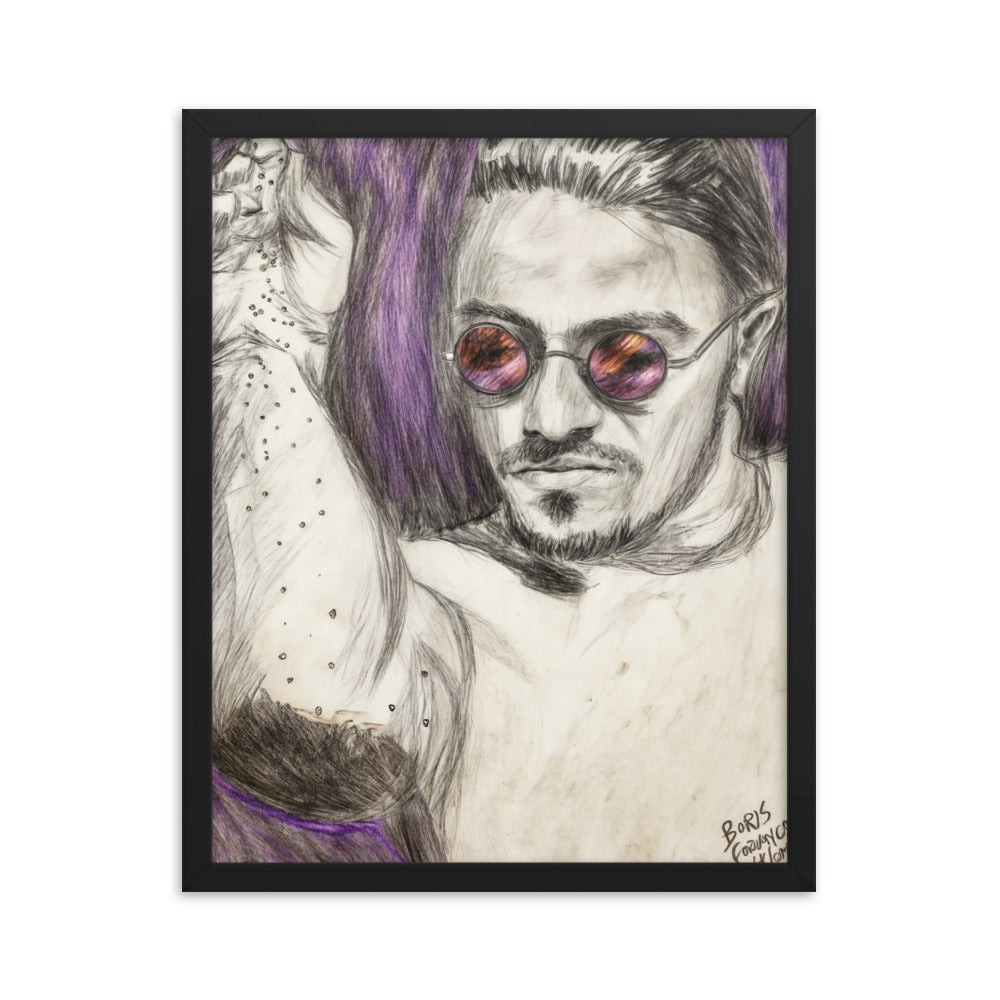 Framed Poster of Salt Bae