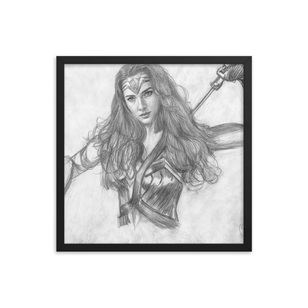 Framed poster Gal Gadot as Wonder Woman