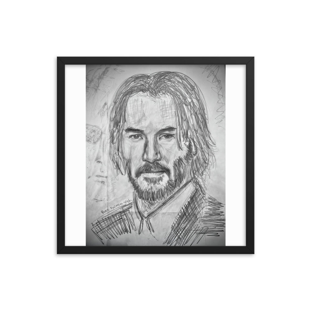 Framed Poster of Keanu Reeves