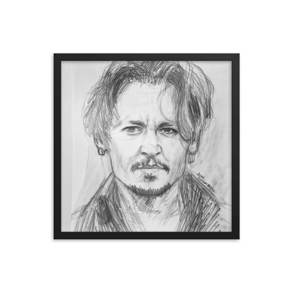 Framed Poster of Johnny Depp