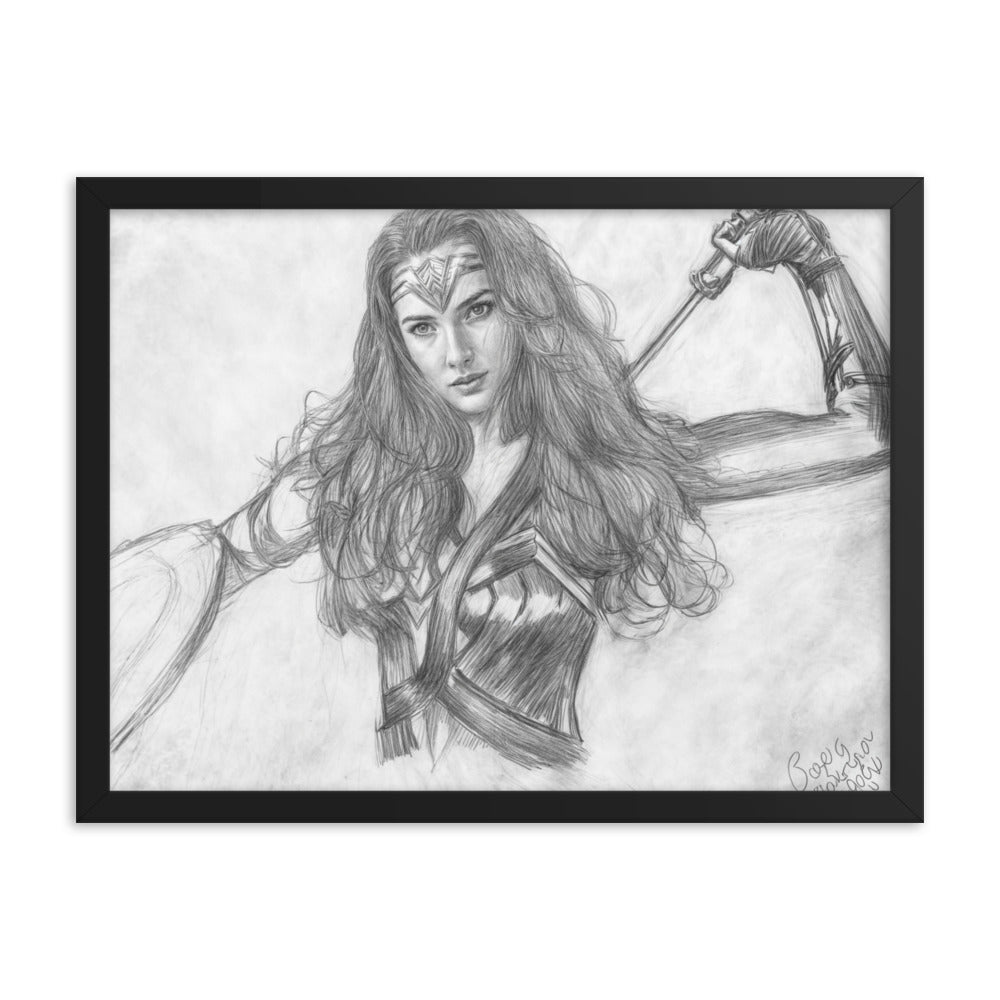 Framed poster Gal Gadot as Wonder Woman