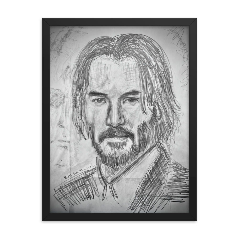 Framed Poster of Keanu Reeves