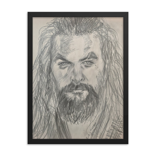 Framed Poster of Jason Mamoa