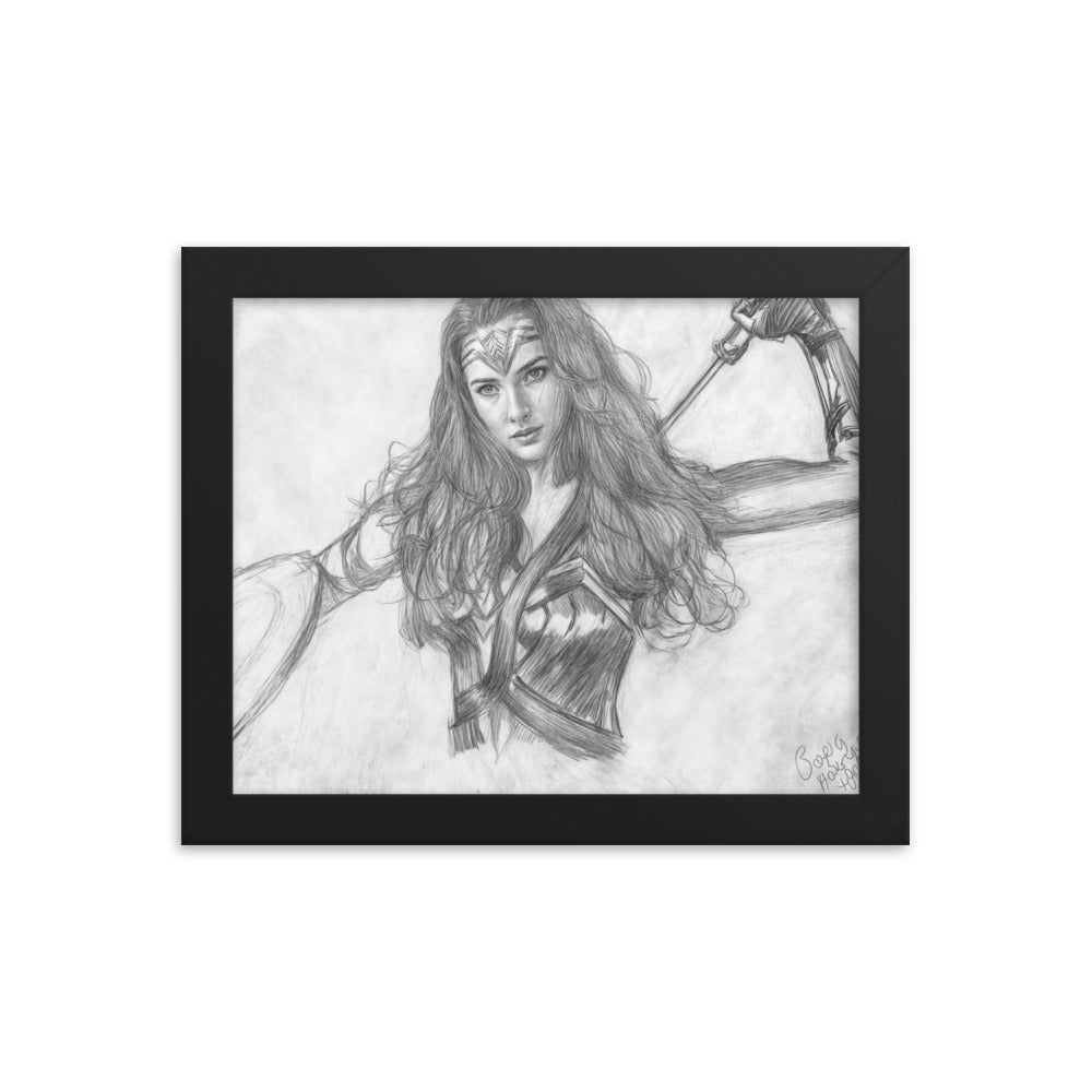 Framed poster Gal Gadot as Wonder Woman