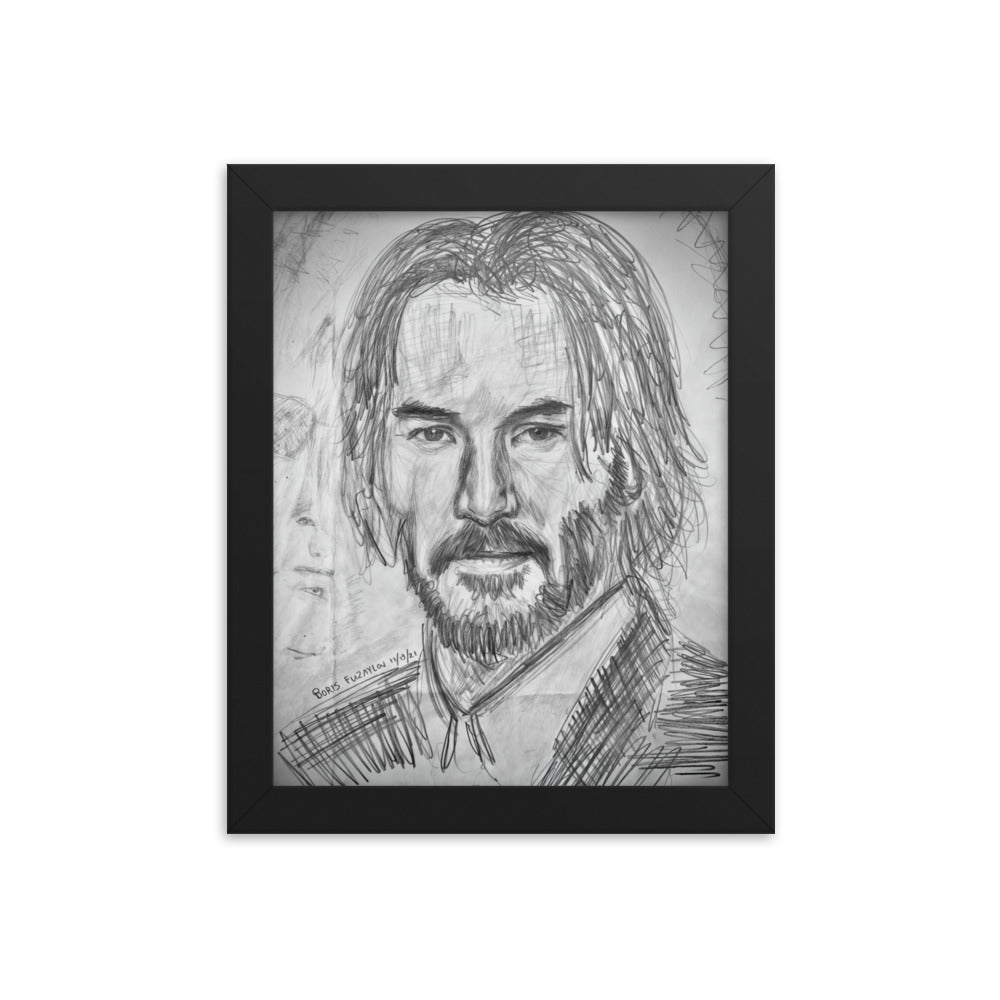 Framed Poster of Keanu Reeves