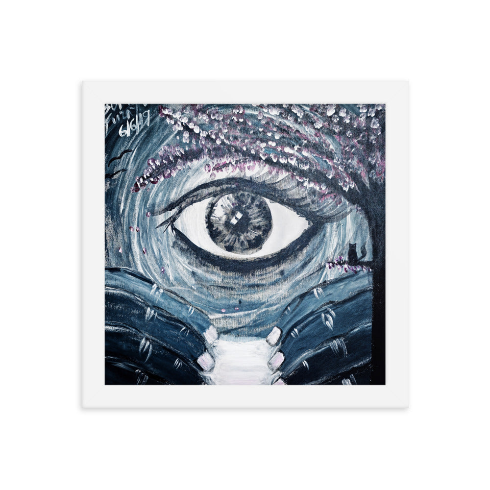 Framed Poster of Eye by the Stream