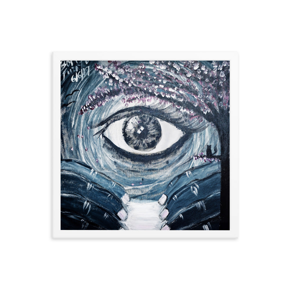 Framed Poster of Eye by the Stream